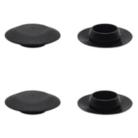 Xusx111 - Juego De Soporte De Huevo Hervido Suave - 4 Piezas Taza De Huevo Negro, Apilables Tazas Coddler Huevo Con Base Para Servir, Desayuno, Almuerzo - Decoración De La Mesa De Cocina, Negro