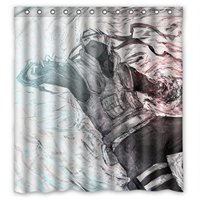 Pinghai - Cortina De Ducha Naruto Con Ganchos (167 X 183 Cm)