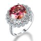 thumbnail image 1 of Anillos de Moissanita Roja/blanca de 5 Uds para Mujer Corte Redondo Color D VVS1 Anillos de Compromiso de Diamante Plata Esterlina 925 Aniversario Promesa Anillos de Boda con Certificado, 1 of 8