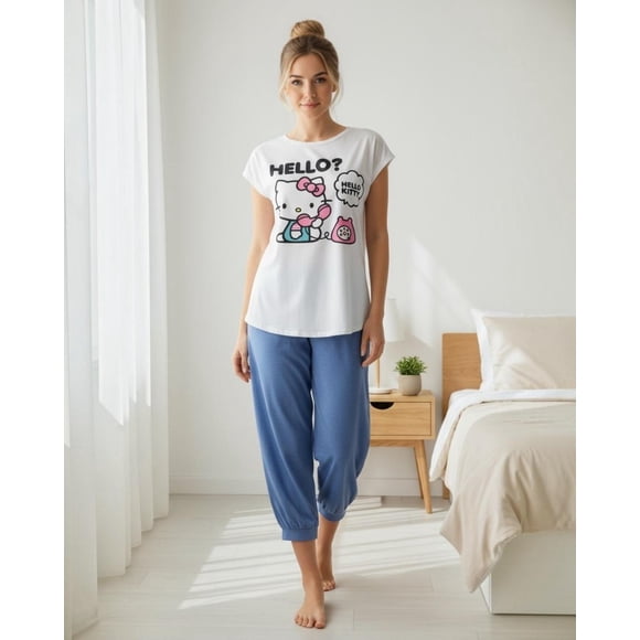 Pijama Mujer Hello Kitty blanco M