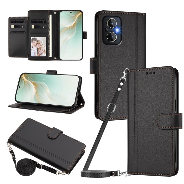 OnePlus Nord N20 5G Funda con Ranuras para 9 Tarjetas, Negro