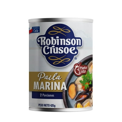 Paila Marina Plato Listo Lata Drenado 100G - Neto 190G Robinson Crusoe