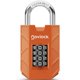 thumbnail image 1 of Candado NovLock de combinación de 4 dígitos negro/naranja, 1 of 8