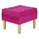 thumbnail image 2 of Pouf Wood 1c Felpa 05 Fucsia, 2 of 4