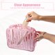 thumbnail image 3 of Bolsa de aseo transparente de Unique Bargains, bolsa de maquillaje transparente, organizador de cosméticos con cremallera para mujeres, 10.43"x3.15" rosa, 3 of 7