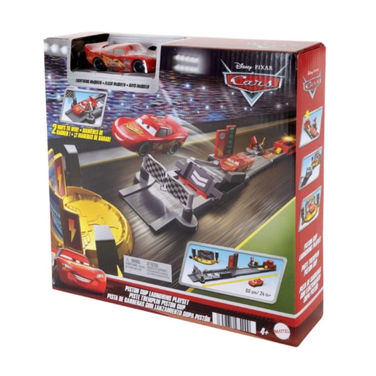 Pista De Carrera Cars Disney Pista Lanza Y Gana Rayo Mcqueen Rampa 4 Años+