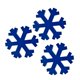 thumbnail image 5 of 3 Uds Adornos Navide?os Rústicos Decoraciones De Copos De Nieve De Madera Azul, 5 of 5