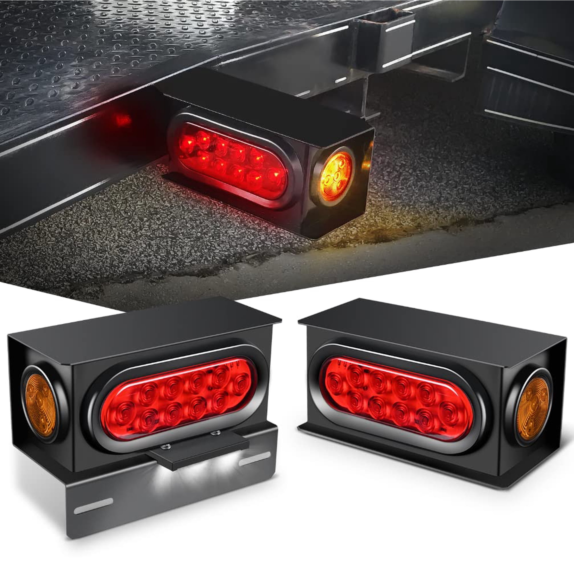 Kit De Carcasas Para Cajas De Luz Para Remolque Nilight Con Licencia De 3 Led