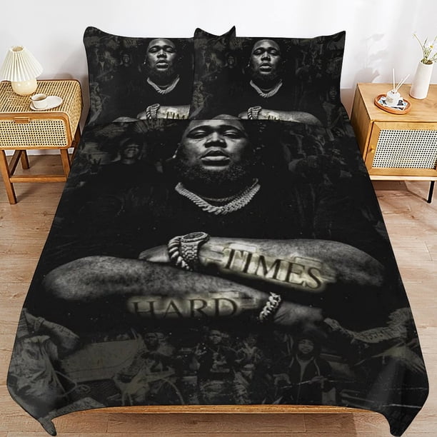 Rod Wave Bedding Set Duvet Cover Comfortable and Lightweight Cartoon Bedding 3 Piece Bed Set