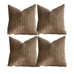 Genérico - Set De 4 Fundas De Cojines Diseño De Maiz 45Cm X 45 Cm Marron