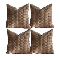 Genérico - Pack De 4 Fundas De Cojines Diseño De Maiz 45Cm X 45 Cm Marron