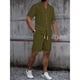 thumbnail image 1 of Conjunto Hombre 2 Piezas Short Camisa Textura Tendencia Urbana 0279, 1 of 3