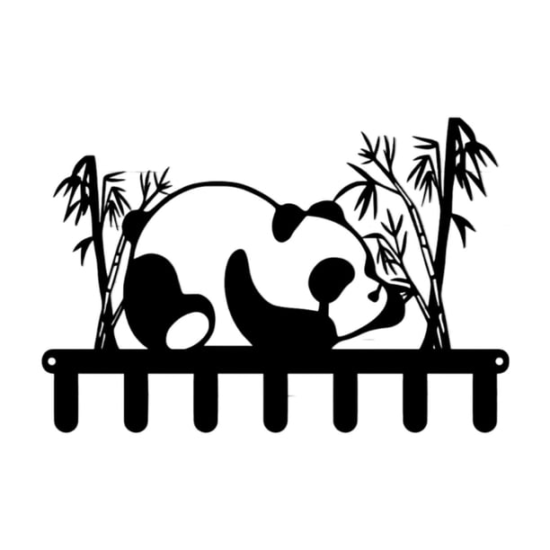 Ganchos Para Abrigos Con Diseño De Panda, Organizadores Utilitarios, Colgadores De Llaves Para La Puerta De Entrada Y El Dormitorio.