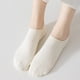 thumbnail image 4 of Calcetines finos de cintura baja para mujer, transpirables, de algodón de color liso., 4 of 5