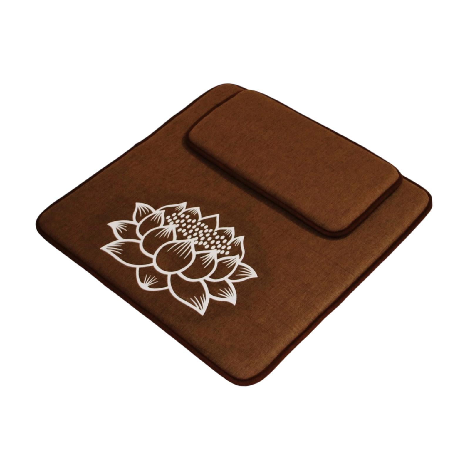 Ioensy - Cojín De Meditación, Asiento De Yoga, Cuadrado, Antideslizante, Para Dormitorio, Color Café