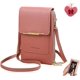 thumbnail image 1 of Bolso bandolera pantalla táctil mujer antirrobo móvil monedero impermeable cuero hombro organizador llaves, 1 of 8