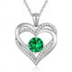 thumbnail image 1 of Collar HESHPAWS Love Pendant  con Birthstone Zirconia y Caja de Regalo, 1 of 6