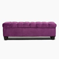 Barra Design - Banqueta Capitone Felpa Morado