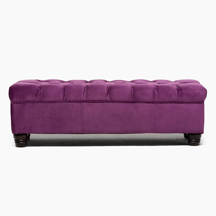 Barra Design - Banqueta Capitone Felpa Morado