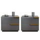 thumbnail image 1 of Pack 2 Velador De Melamina, 2 Cajones, 50*42*47cm Color Gris Oscuro, 1 of 6