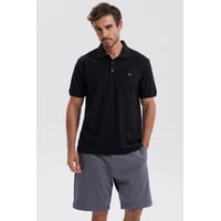 Fashionspark - Polera Hombre Piqué Básica Lisa Negro - Ll