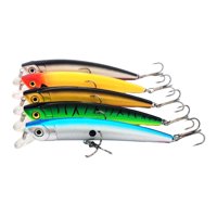 Magideal - 5X Señuelos De Pesca Biónicos, Señuelos De Pececillo Artificiales Realistas, Cebos De Baño Para Salmón, Carpa, Agua Dulce, Agua Salada, Lubina, Perca