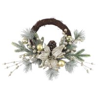 Bothyi - Corona Navideña Con Luces Corona Navideña De Vid Para Navidad En Interiores De Granja