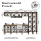 thumbnail image 3 of Kit Muebles de Cocina Madesa Lille 305 cm Marrón/Blanco, 3 of 10