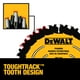 thumbnail image 2 of Hoja de sierra circular DEWALT DWA171424B10 para madera 24T 7.25 pulgadas, 2 of 3