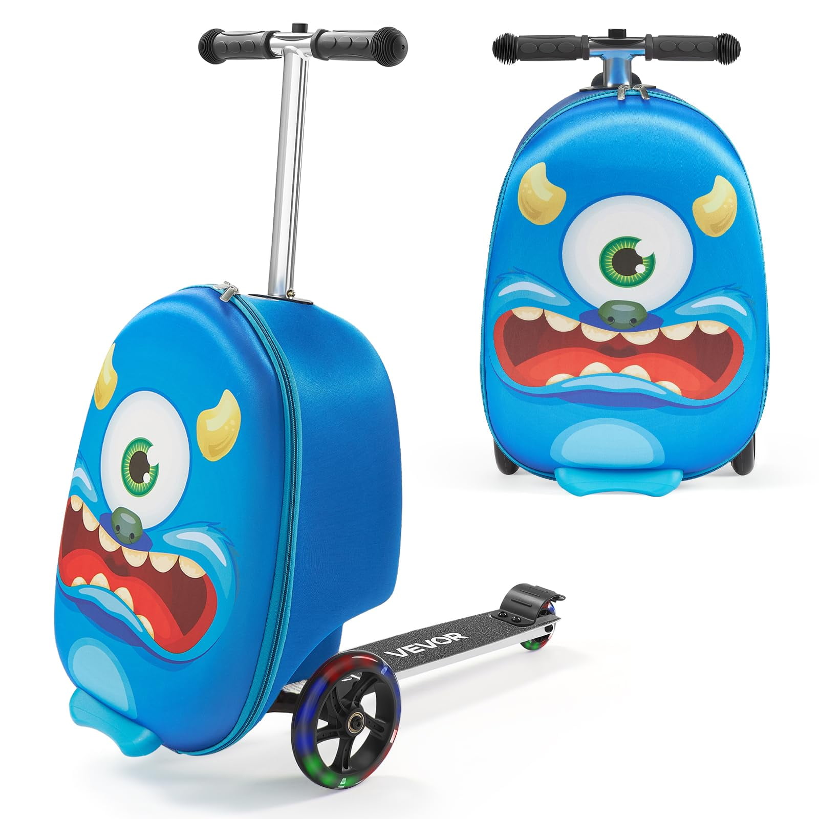 Maleta Ride-on Luggage Vevor Para Niños Con Capacidad Para 20 Litros, Color Azul