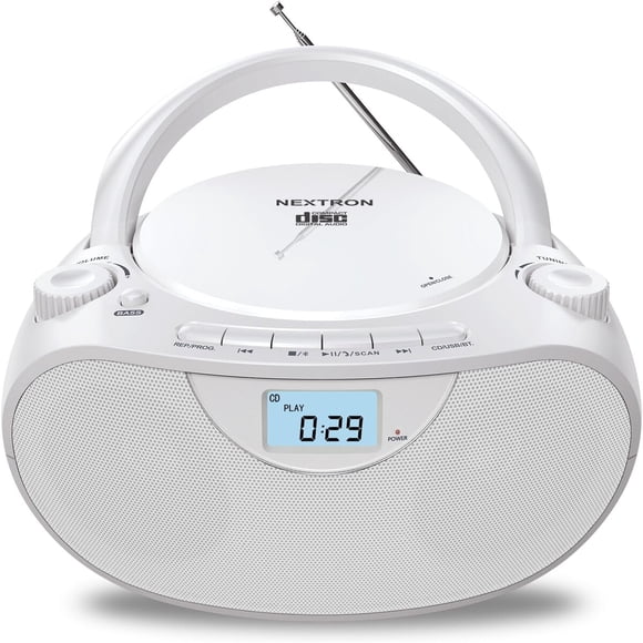 Nextron Portable CD Player Boombox with Bluetooth, AM/FM Radio