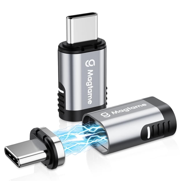 Adaptador USB C Magtame, 24 pines, magnético, 240 W, carga PD, vídeo 4K