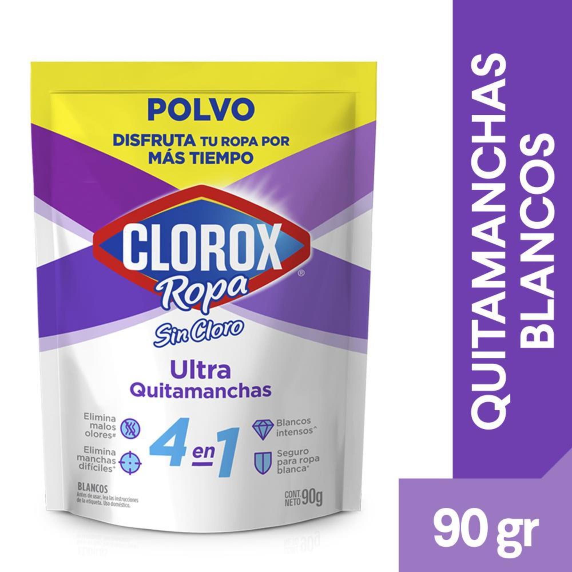 Quitamanchas Polvo Ultra Blancos Sin Cloro Doypack 90 g Clorox