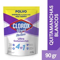 Quitamanchas Polvo Ultra Blancos Sin Cloro Doypack 90 G Clorox