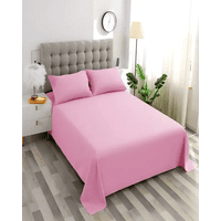 Genérico - Sabanas 200 Hilos 2 Plazas Rosa