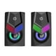 thumbnail image 1 of Parlantes Gamer USB Jack 3.5 RGB 2x3W RMS Negro DHE-6000, 1 of 4