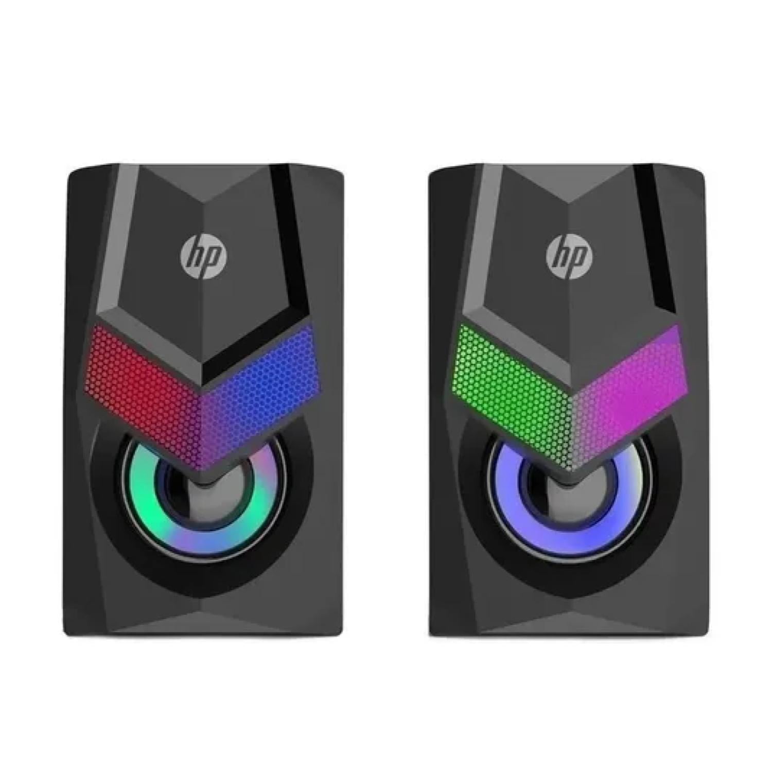 Hp - Parlantes Gamer Usb Jack 3.5 Rgb 2x3w Rms Negro Dhe-6000