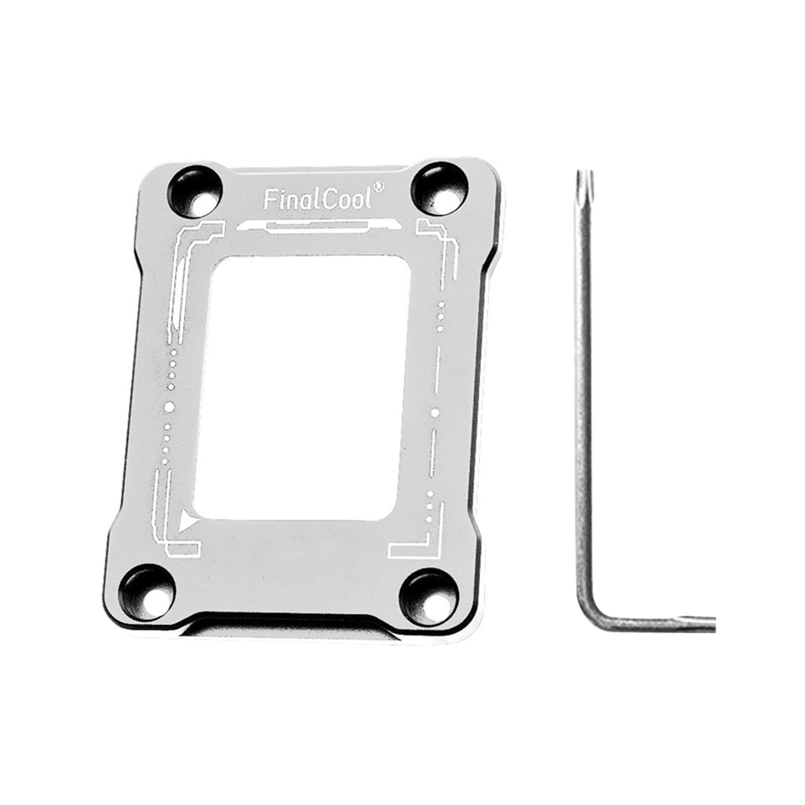 Magideal - Marco De Contacto De Cpu, Aleación De Aluminio Anti Flexión Lga17Xx-Bcf Soporte Marco Corrector De Flexión Plano Posterior Para 12Th Gen Lga1700 Plata