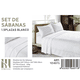 thumbnail image 1 of Set De Sabanas Plaza Y Media Color Blanco 200 Hilos + 1 Funda De Almohada, 1 of 2