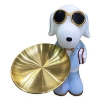 Genérico - Figura Snoopy Con Bnadeja Decoracion