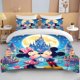 thumbnail image 1 of 10 Size Mickey Mouse Minnie Love Printed Bedding Set Cartoon Duvet Cover Comforter Pillowcase Boys Girls Kids Adults King Bed Sheets, 1 of 5