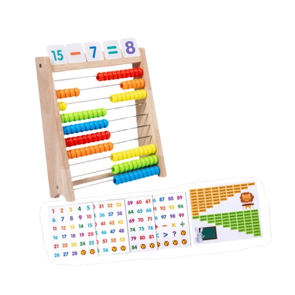 Ábaco De Madera De 10 Filas Para Niños En Edad Preescolar Y Primaria.