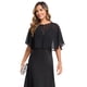 thumbnail image 2 of Capa corta TONGFANTFL de chiffon negro para mujer – chal y envoltura, 2 of 6