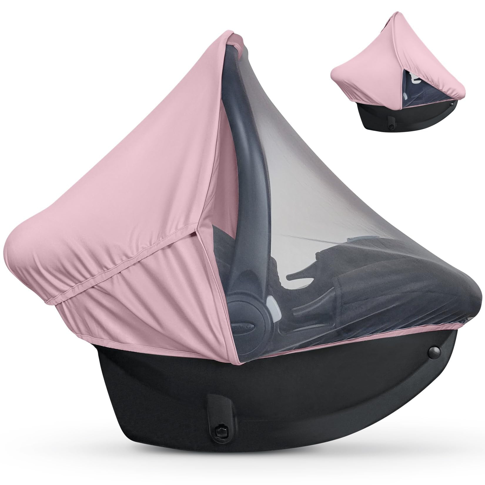 Funda Para Asiento De Auto Liuliuby 2 En 1, Transpirable, Con Protección Solar Y Mosquitera