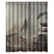 thumbnail image 1 of Cortina de ducha con diseño de animales, juego de cortinas de baño con ganchos, tamaño 60 x 72 pulgadas, 1 of 3