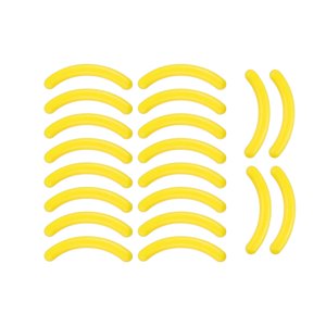 Magideal - 2 Piezas Recargas Para Rizador De Pestañas, Accesorio Cosmético, Herramientas De Maquillaje Portátiles, Almohadillas De Repuesto Para Rizador De Pest Amarillo