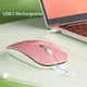 thumbnail image 3 of Ratón inalámbrico Uciefy Q5 Slim recargable de 2,4 G, color rosa, 3 of 7