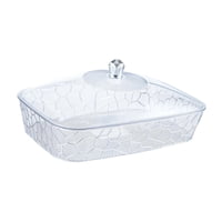 Magideal - Servir Bandeja Con Bandeja De Fruta Tapa Elegante Contenedor De Almacenamiento De Organizador Versátil Para Celebraciones De Cumpleaños De Boda De Año L