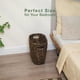 thumbnail image 3 of Bote de basura 84ECO ovalado de mimbre negro, 3 litros, para baño, paquete de 2, 3 of 6