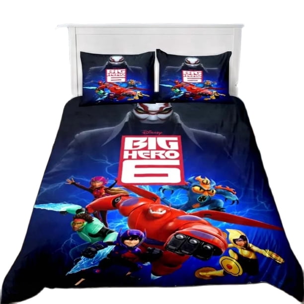 Heroes Series 3D Prints Duvet Cover, Big Hero 6 Bedding Set,Children Quilt Cover Kids Boys Bedroom Decoration Gift Bed Sheets